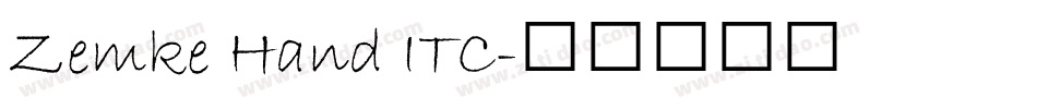 Zemke Hand ITC字体转换